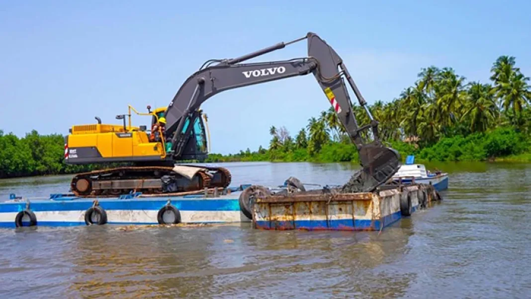 Travaux chenal Gbaga : un chantier essentiel à mi-parcours